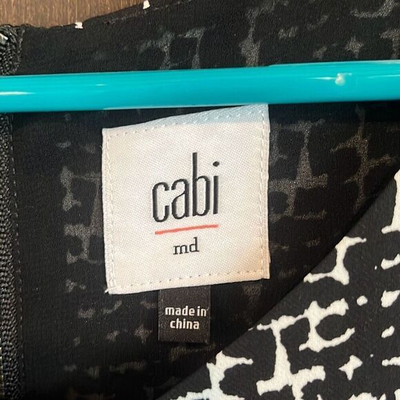 CAbi Broken Check Houndstooth Sleeveless Top Small #3090 - Picture 5 of 6